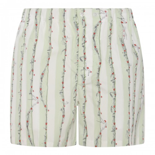 LIGHT CYAN AND RED COTTON...