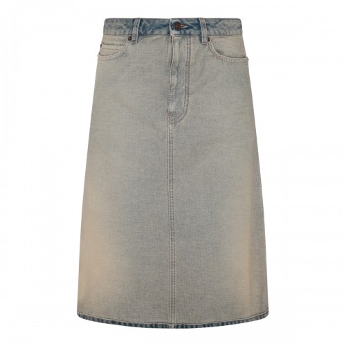 INSIDE OUT DENIM MIDI SKIRT
