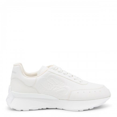 WHITE LEATHER SPRINT RUNNER SNEAKERS