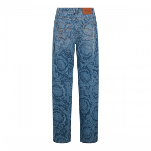bawilom Women Star Print Jeans High Waist Straight Wide Leg Flared Jeans  with Pocket Fashion Denim Pants Streetwear Trousers Blue : :  Clothing, Shoes & Accessories