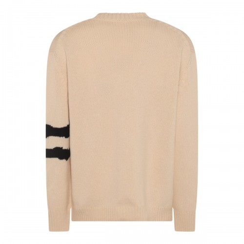 BEIGE AND BLACK WOOL JUMPER 2