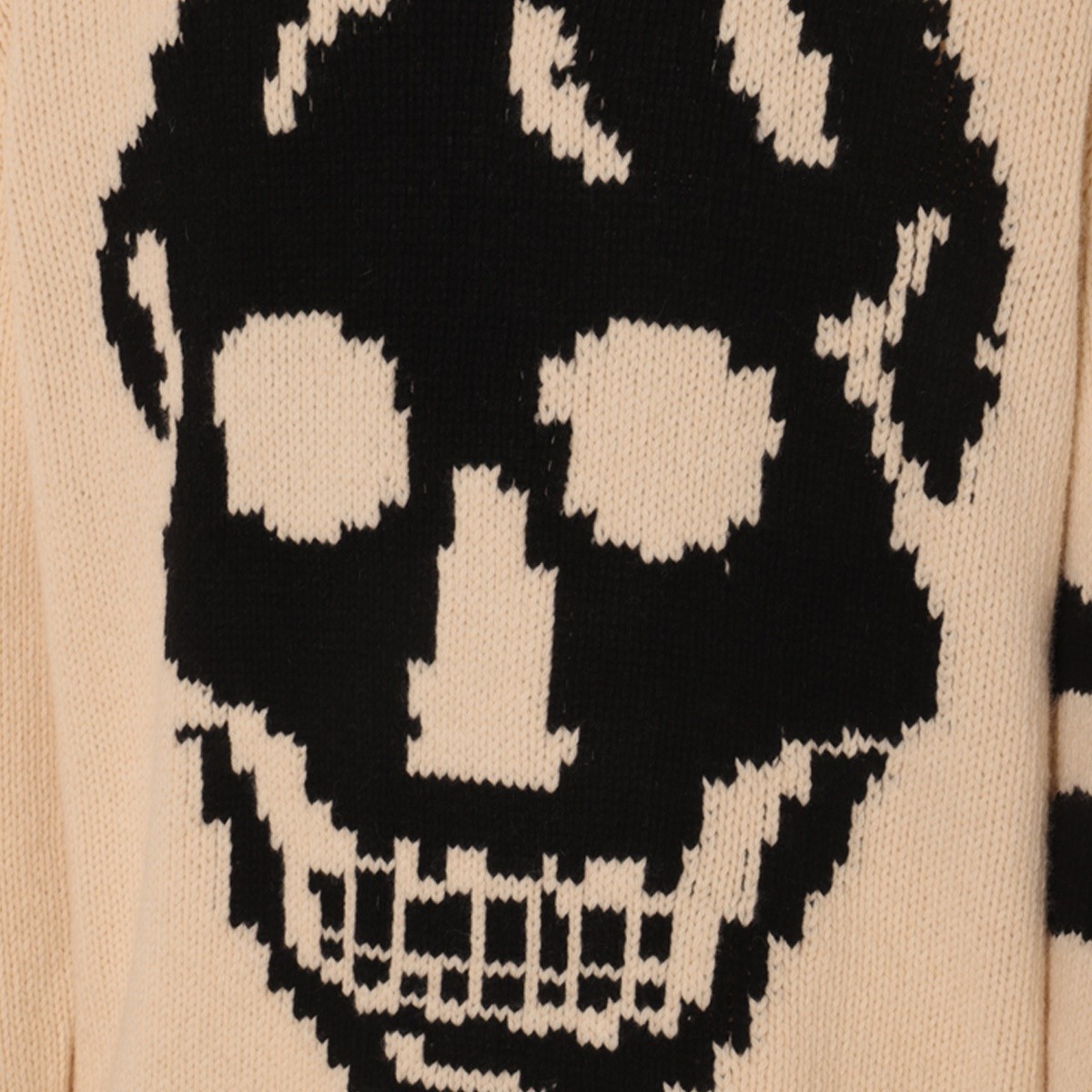 BEIGE AND BLACK WOOL JUMPER