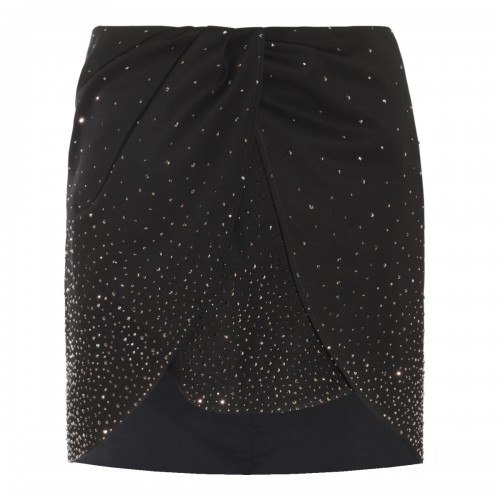 BLACK WOOL SKIRT