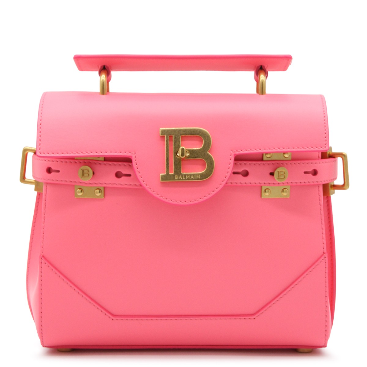 PINK LEATHER B-BUZZ HANDLE BAG