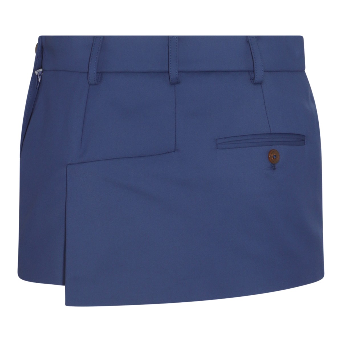 BLUE COTTON MINI SKIRT BLUE COTTON MINI SKIRT