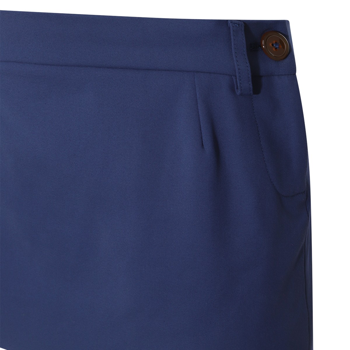 BLUE COTTON MINI SKIRT BLUE COTTON MINI SKIRT