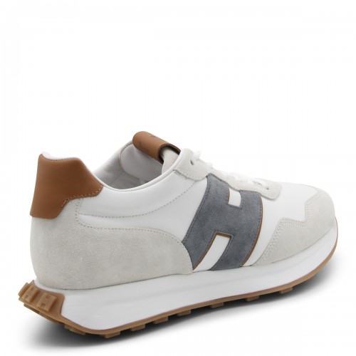 LIGHT GREY LEATHER H601 SNEAKERS