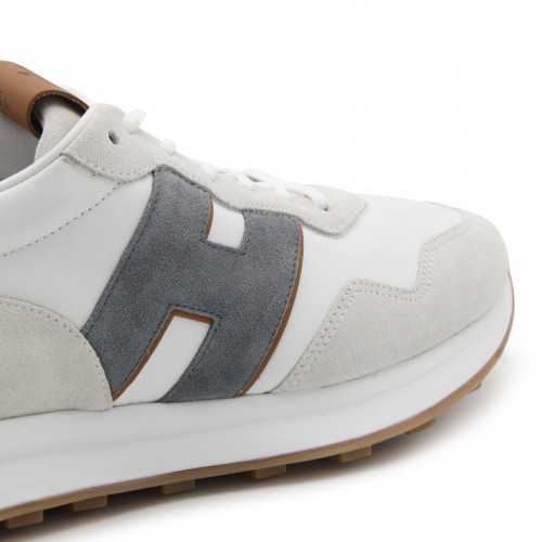 LIGHT GREY LEATHER H601 SNEAKERS