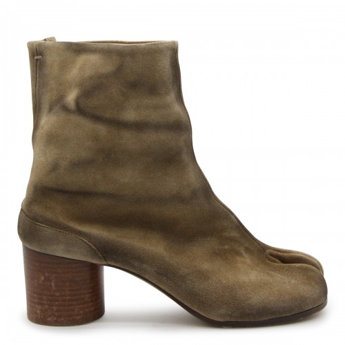 BEIGE LEATHER TABI BOOTS