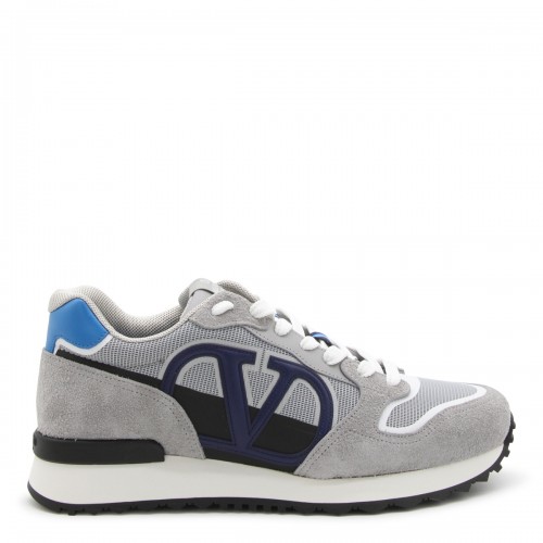 GREY LEATHER SNEAKERS