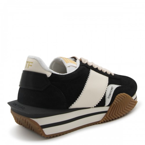 BLACK AND CREAM SUEDE JAMES SNEAKERS