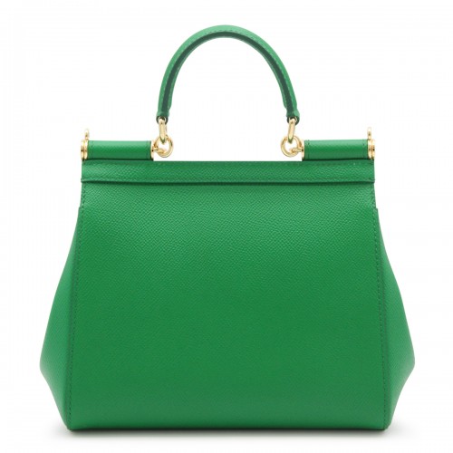 GREEN LEATHER SICILY HANDLE BAG