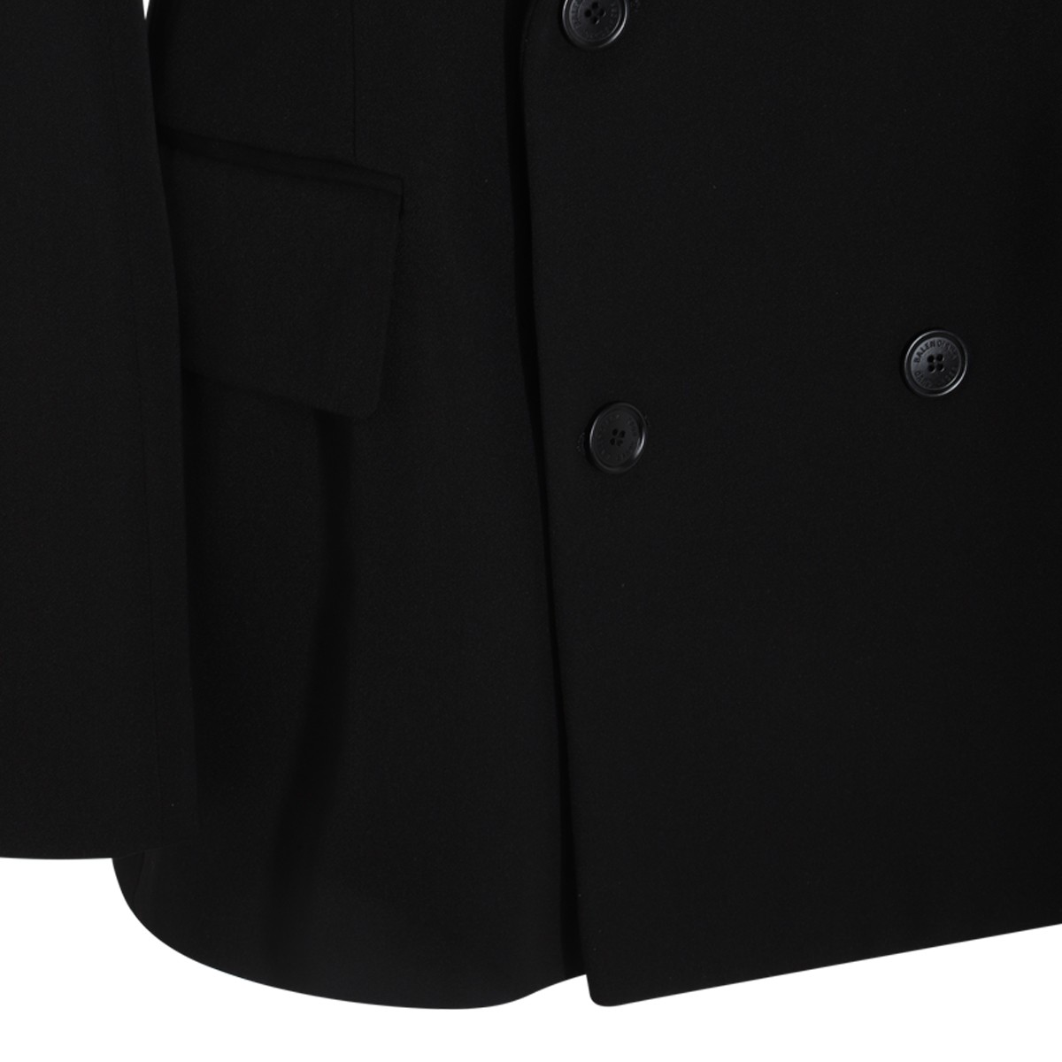 BLACK WOOL CASUAL JACKET BLACK WOOL CASUAL JACKET