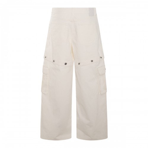 WHITE COTTON BLEND JEANS 2