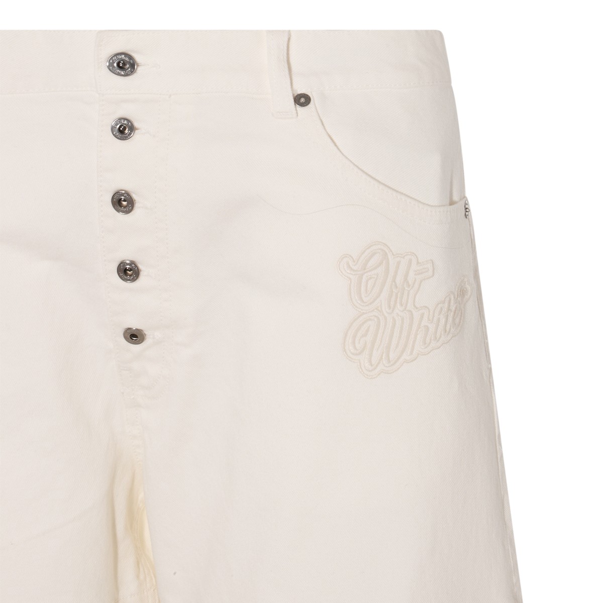 WHITE COTTON BLEND JEANS WHITE COTTON BLEND JEANS