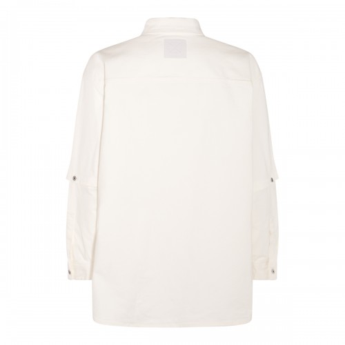 WHITE COTTON BLEND SHIRT 2