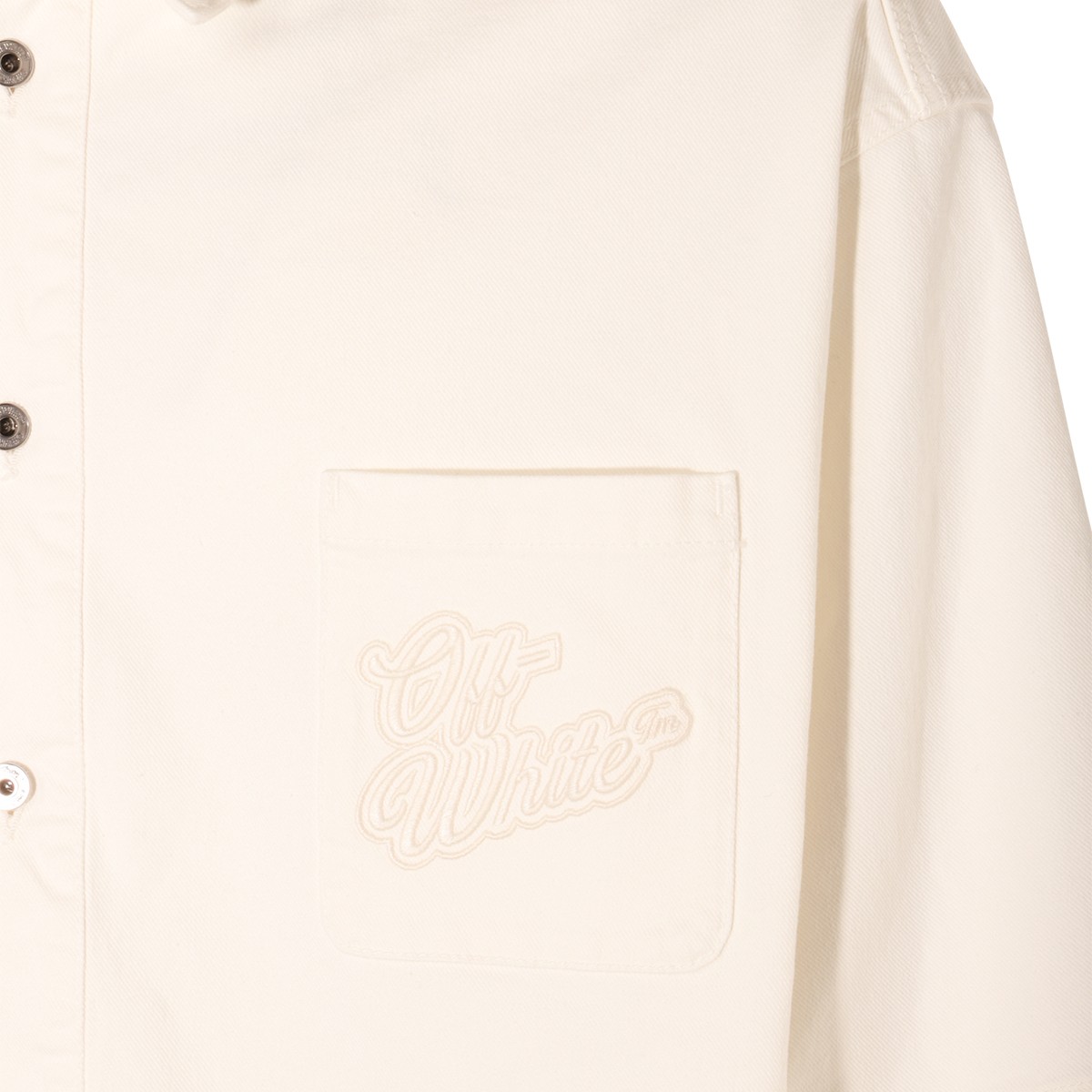 WHITE COTTON BLEND SHIRT WHITE COTTON BLEND SHIRT