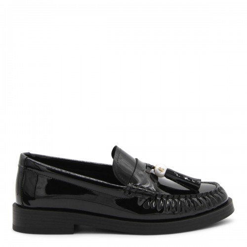 BLACK LEATHER ADDIE LOAFERS