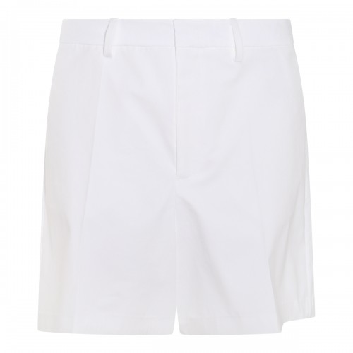 WHITE COTTON BERMUDA SHORTS