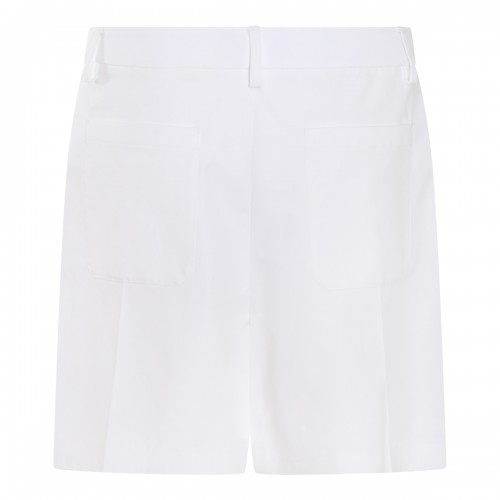 WHITE COTTON BERMUDA SHORTS 2