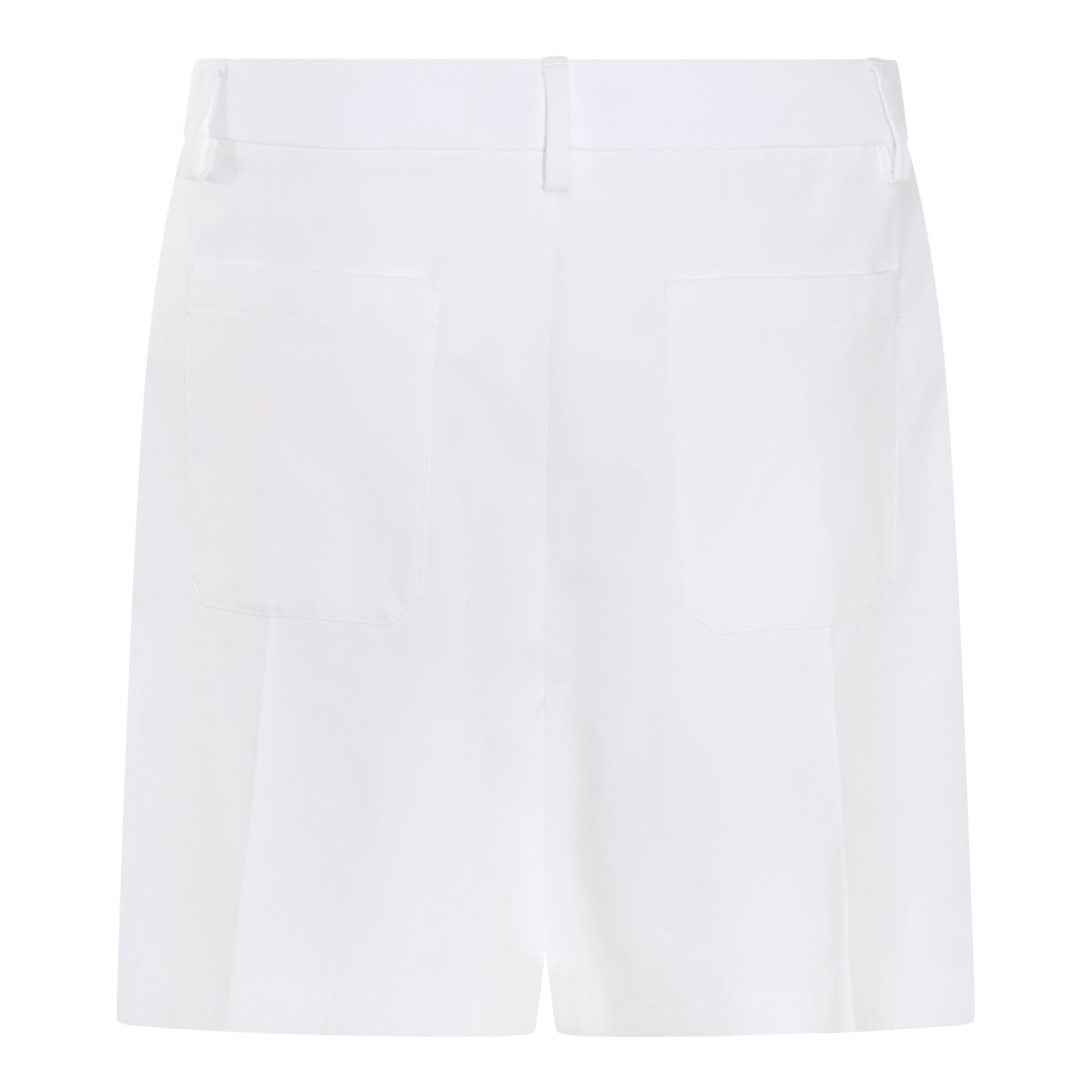 WHITE COTTON BERMUDA SHORTS