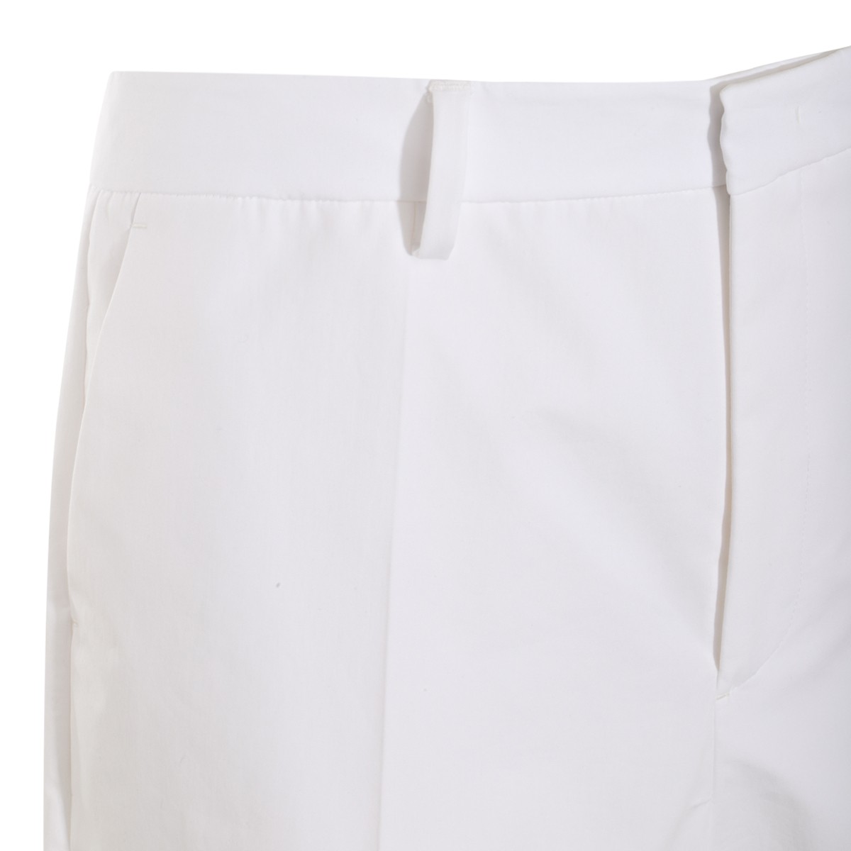 WHITE COTTON BERMUDA SHORTS WHITE COTTON BERMUDA SHORTS