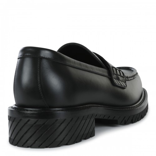 BLACK LEATHER LOAFERS