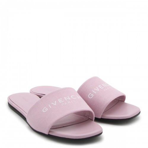 PINK LEATHER MULES