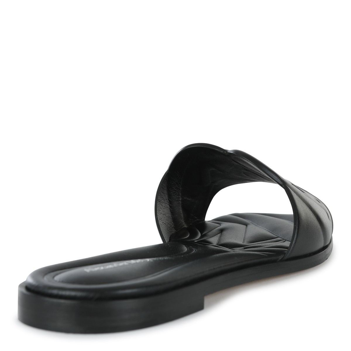 BLACK LEATHER FLATS