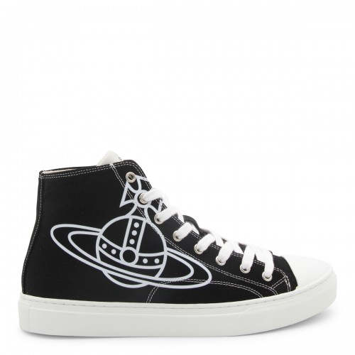 BLACK AND WHITE CANVAS SNEAKERS