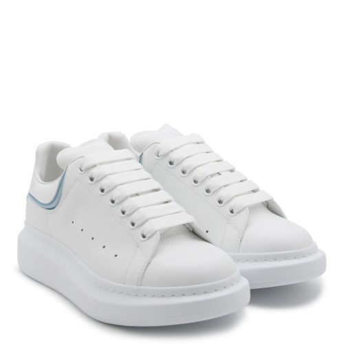 WHITE MULTICOLOUR LEATHER OVERSIZED SNEAKERS