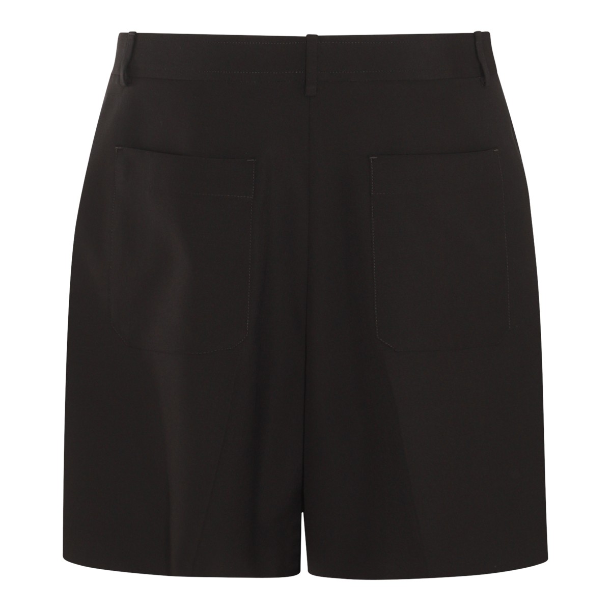 BLACK WOOL BERMUDA SHORTS BLACK WOOL BERMUDA SHORTS