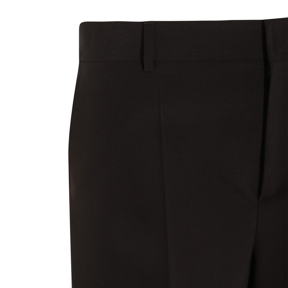 BLACK WOOL BERMUDA SHORTS BLACK WOOL BERMUDA SHORTS
