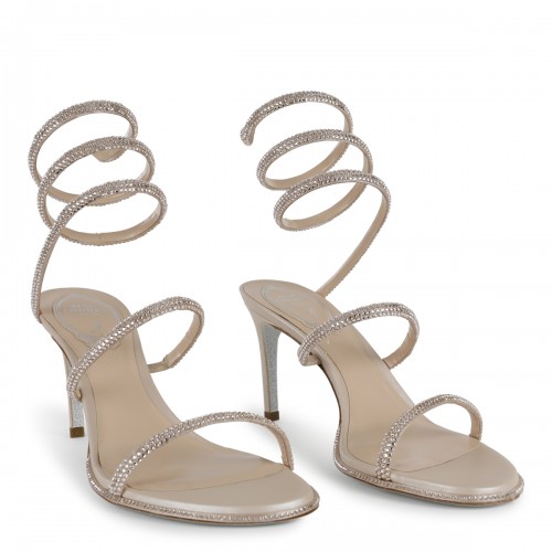 NUDE LEATHER SANDALS