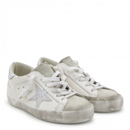 WHITE LEATHER SUPER STAR SNEAKERS