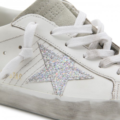 WHITE LEATHER SUPER STAR SNEAKERS