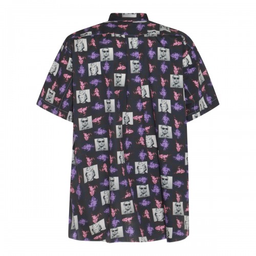 BLACK MULTICOLOUR COTTON SHIRT 2