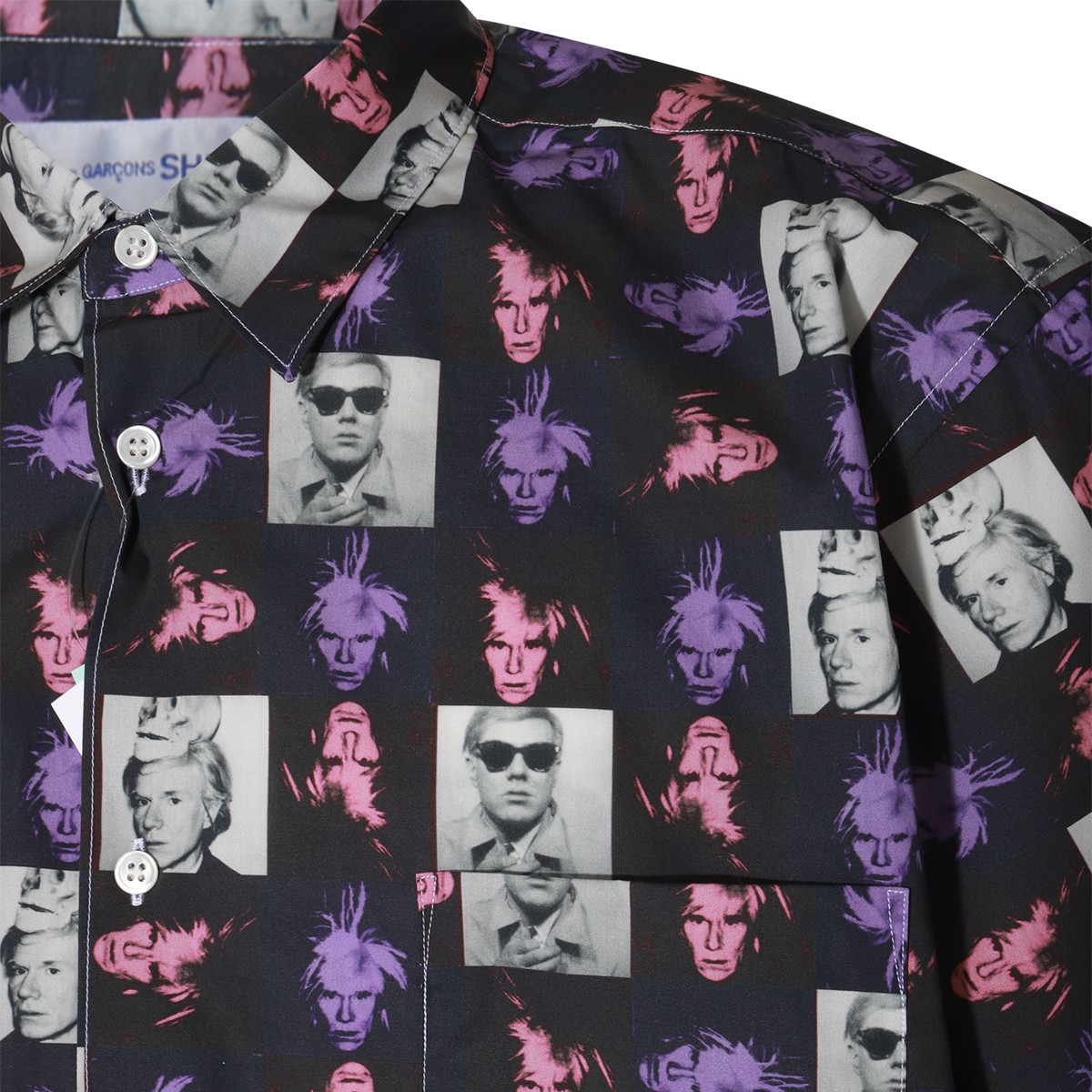 BLACK MULTICOLOUR COTTON SHIRT BLACK MULTICOLOUR COTTON SHIRT