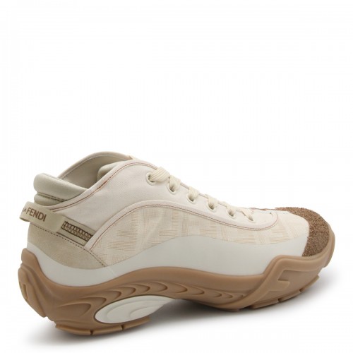 CREAM LEATHER SNEAKERS