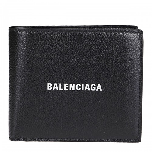 BLACK AND WHITE LEATHER WALLET
