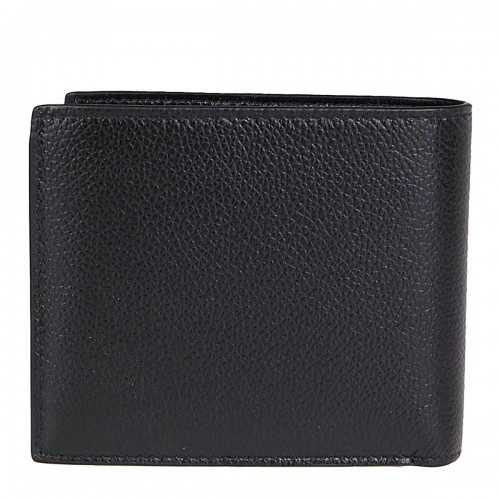 BLACK AND WHITE LEATHER WALLET