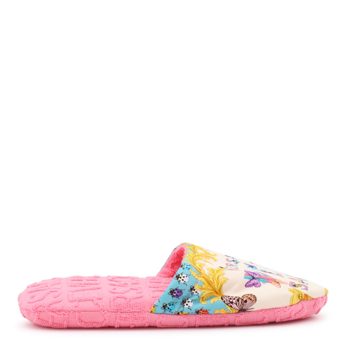 PINK COTTON BUTTERFLIES & LADYBUGS HOME SLIPPERS