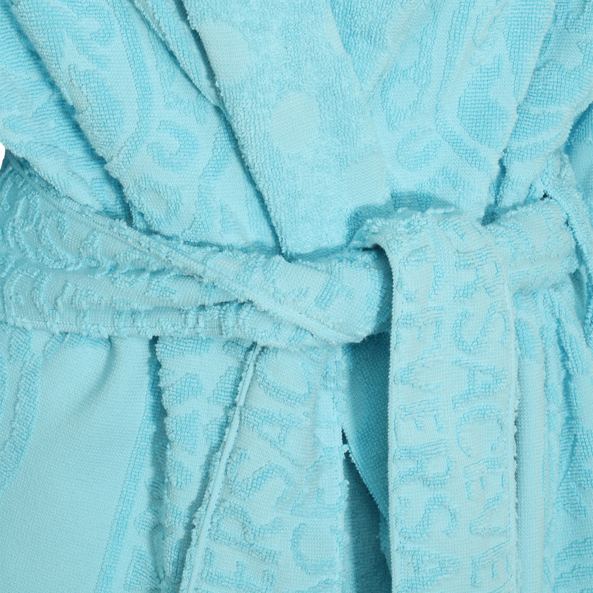 LIGHT BLUE COTTON BAROQUE POLKA DOTS...