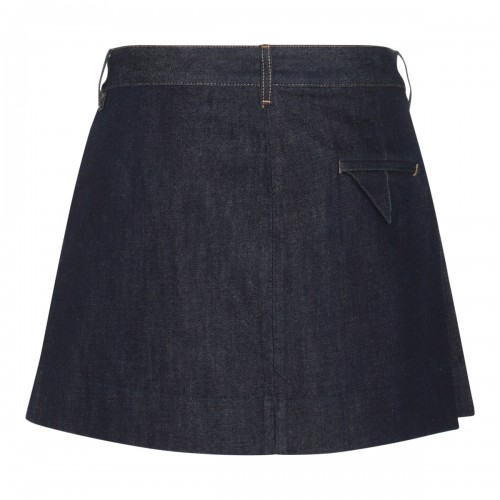INDIGO COTTON DENIM MINI SKIRT 2