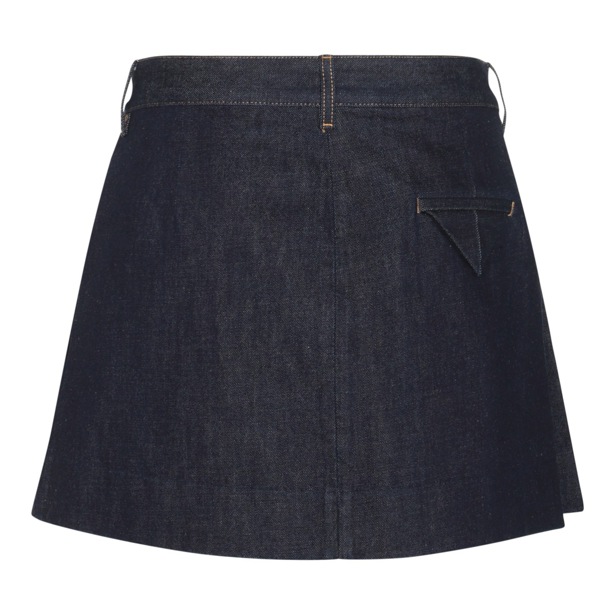 INDIGO COTTON DENIM MINI SKIRT INDIGO COTTON DENIM MINI SKIRT