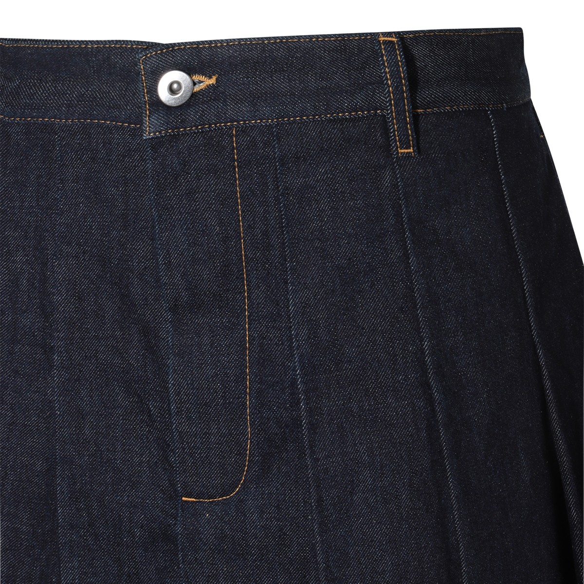 INDIGO COTTON DENIM MINI SKIRT INDIGO COTTON DENIM MINI SKIRT