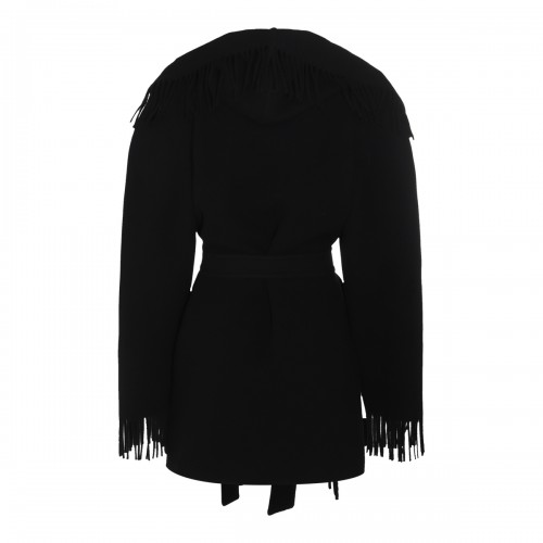 BLACK WOOL CASUAL JACKET 2