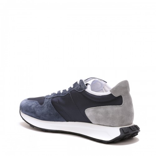 BLUE, GREY AND WHITE SUEDE SNEAKERS
