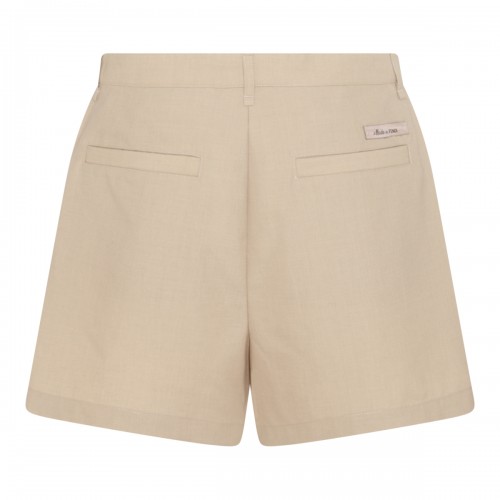 CREAM WOOL SHORTS 2