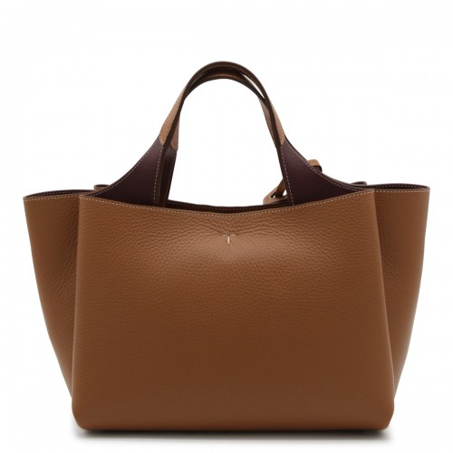 BROWN LEATHER TOTE BAG
